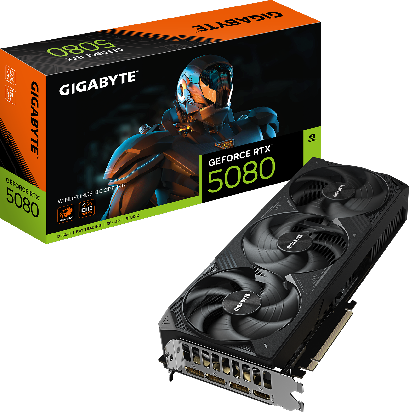VGA GIGABYTE GEFORCE RTX 5080 GAMING OC 16G (GDDR7, 256-bit, HDMI +DP, 1x16-pin)