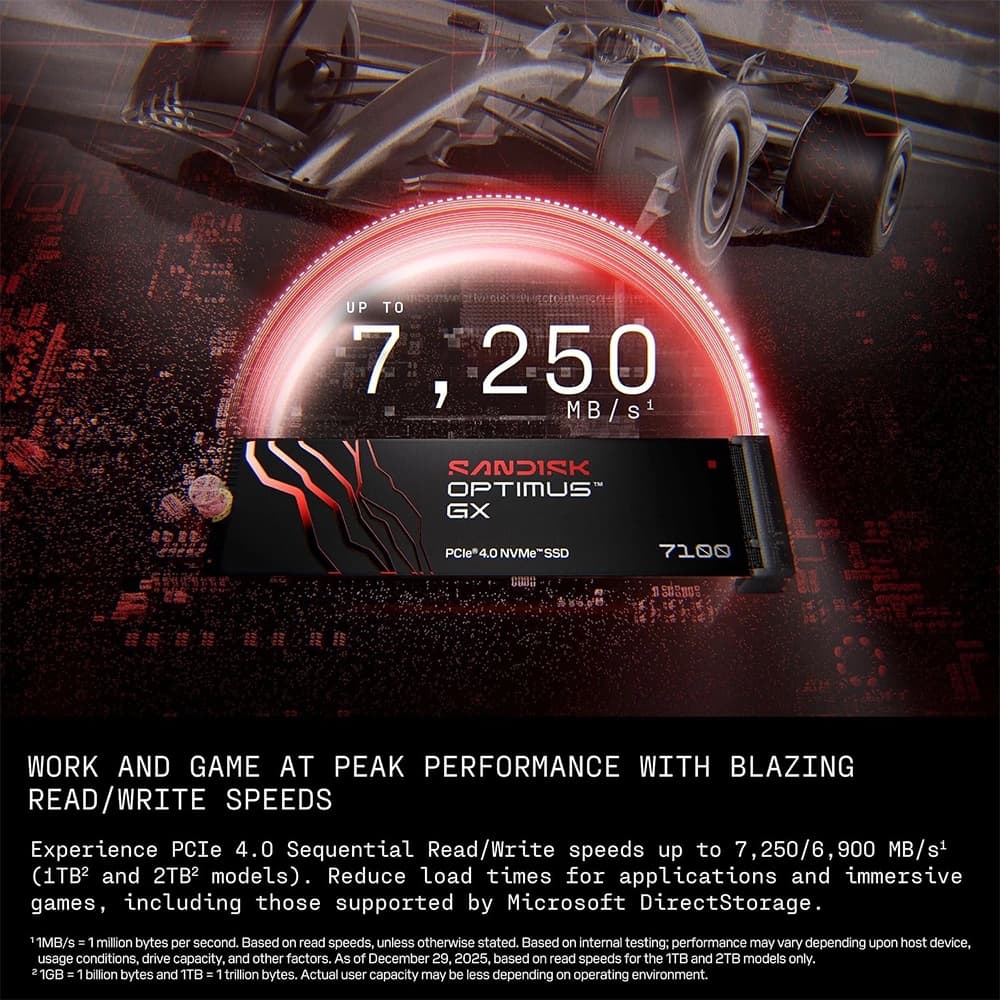 SSD SanDisk Optimus GX 7100 2TB PCIe Gen4 x4 NVMe M.2 SDSP71200TAN-000E0